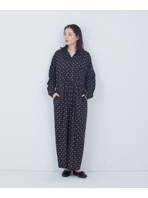 【ADIEU TRISTESSE】kazumiさんコラボ　リバティプリントオールインワン 詳細画像 ブルー系その他 1