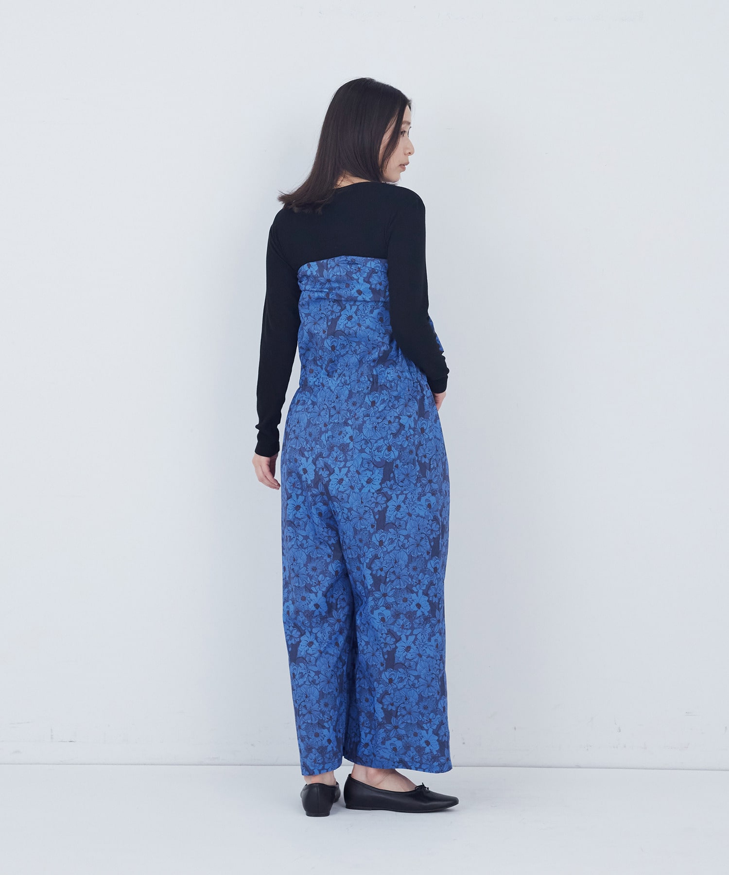 【ADIEU TRISTESSE】kazumiさんコラボ　リバティプリントオールインワン 詳細画像 ブルー系その他 13