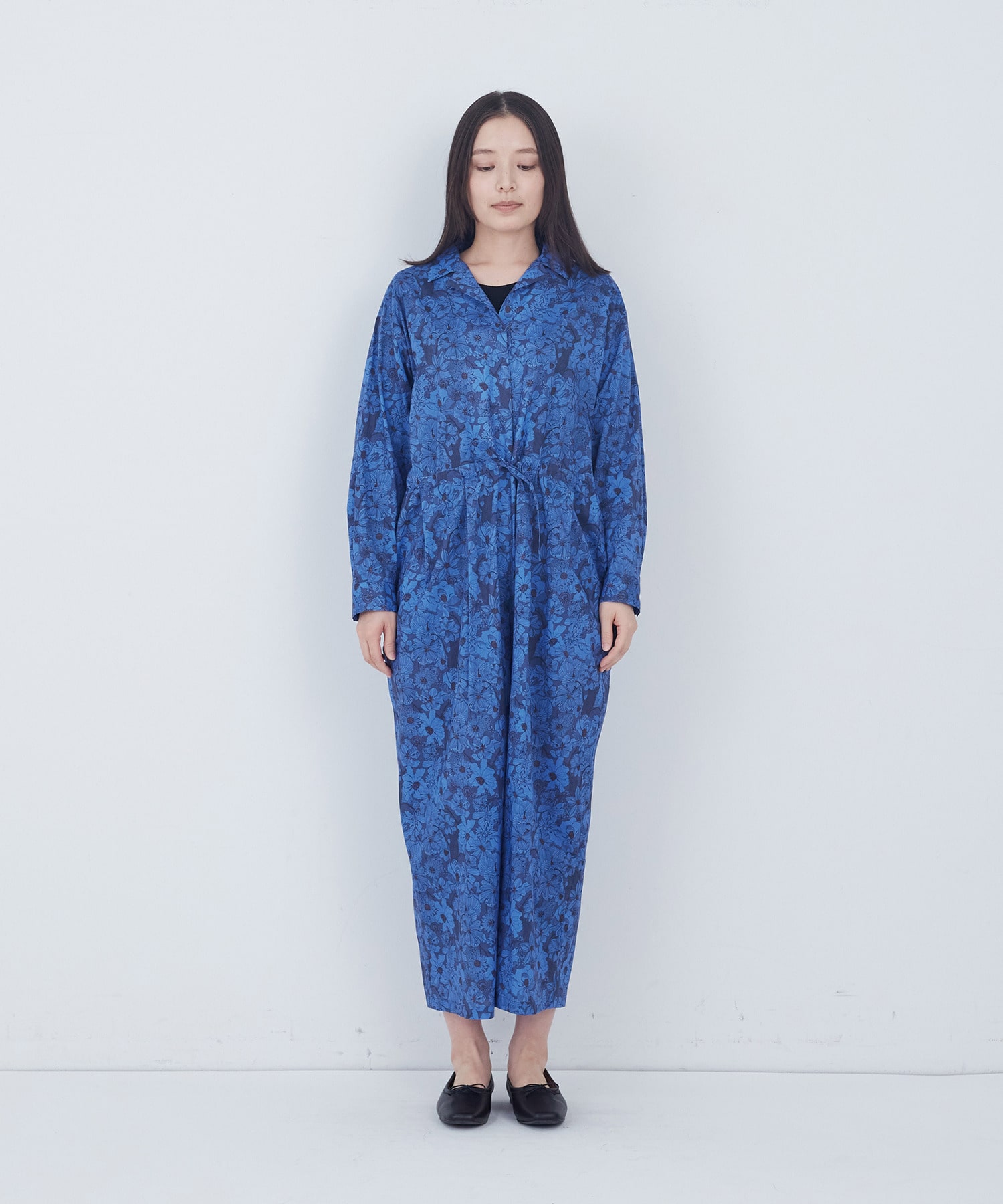 【ADIEU TRISTESSE】kazumiさんコラボ　リバティプリントオールインワン 詳細画像 ブルー系その他 14