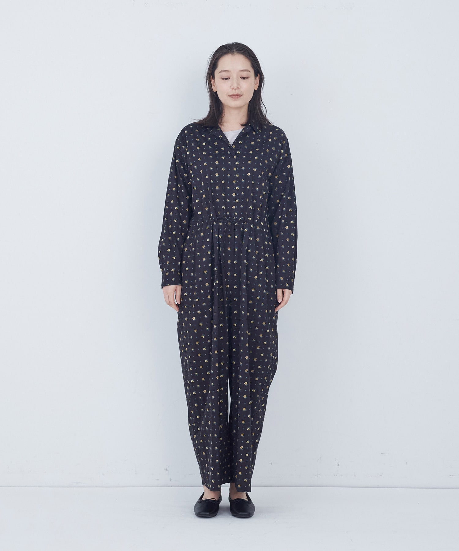 【ADIEU TRISTESSE】kazumiさんコラボ　リバティプリントオールインワン 詳細画像 ブルー系その他 7