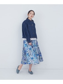 【ADIEU TRISTESSE】リバティパッチワークスカート 詳細画像 ブルー系その他 4