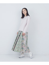 【ADIEU TRISTESSE】リバティパッチワークスカート 詳細画像 ブルー系その他 9