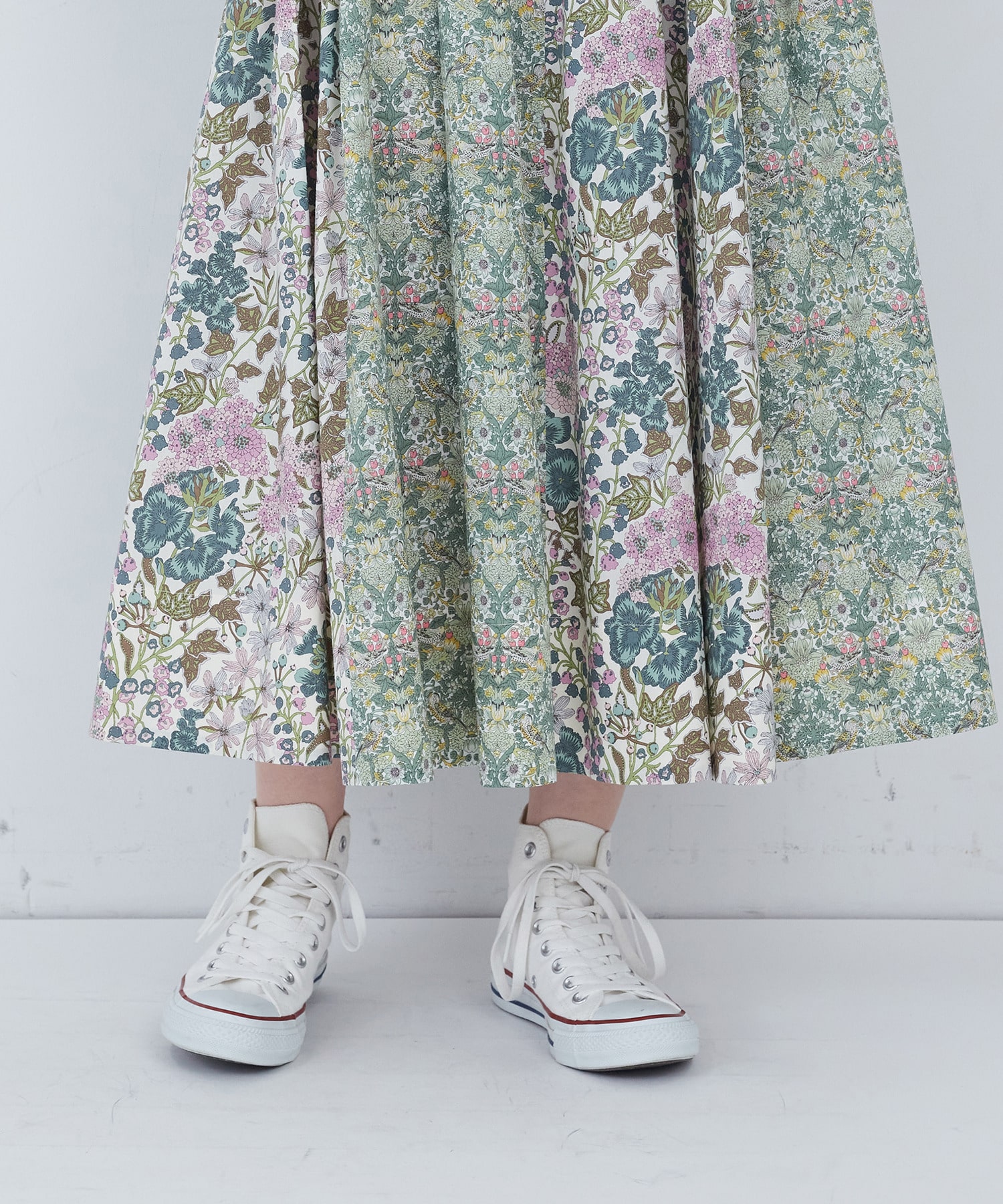 【ADIEU TRISTESSE】リバティパッチワークスカート 詳細画像 ブルー系その他 18