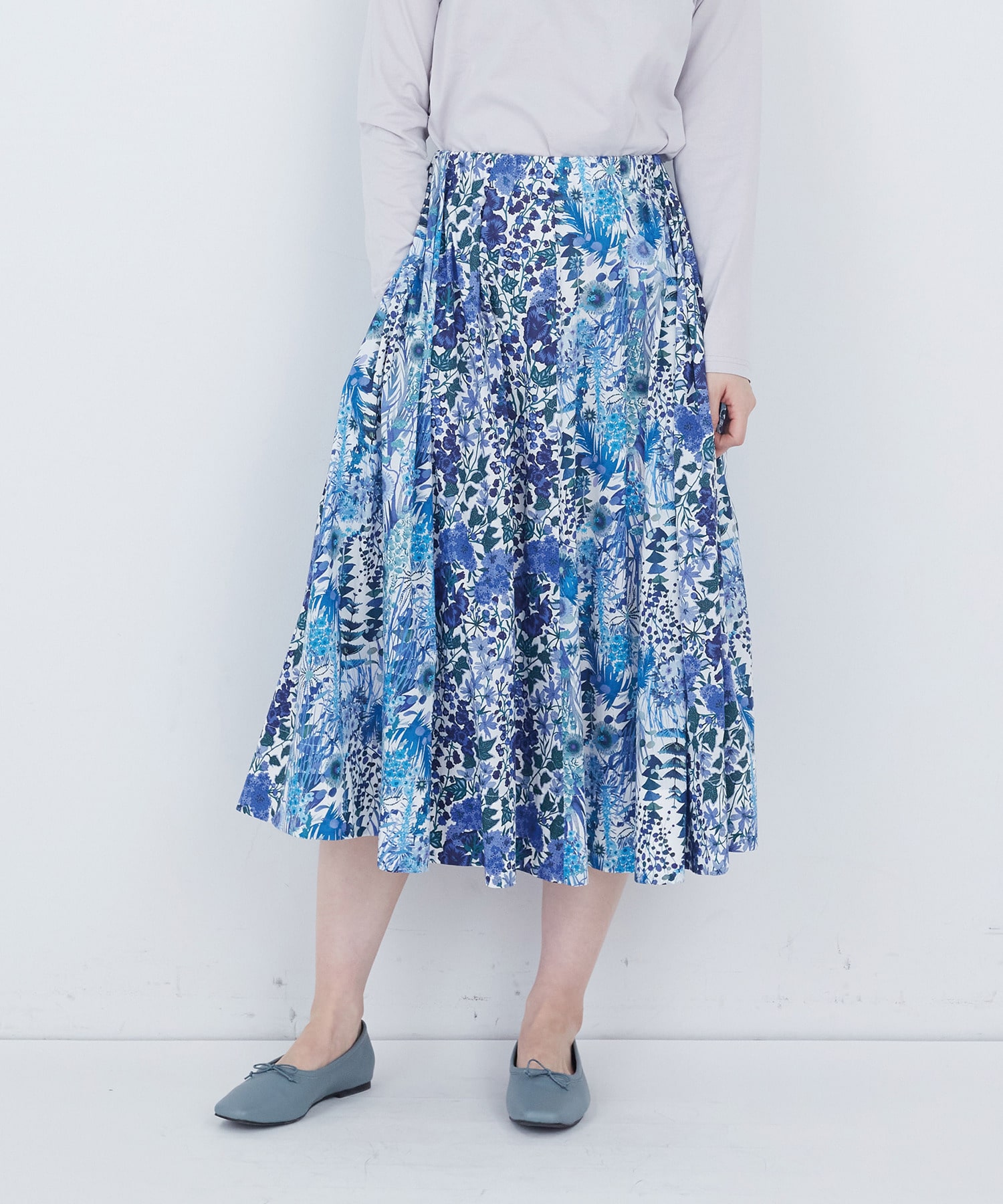 【ADIEU TRISTESSE】リバティパッチワークスカート 詳細画像 ブルー系その他 1