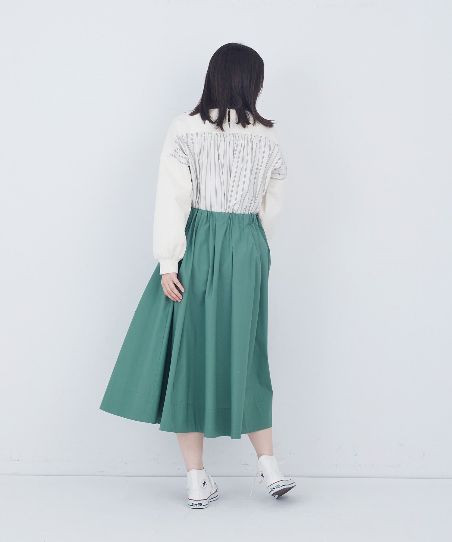 【ADIEU TRISTESSE】◆切り替えギャザースカート 詳細画像 グリーン 3