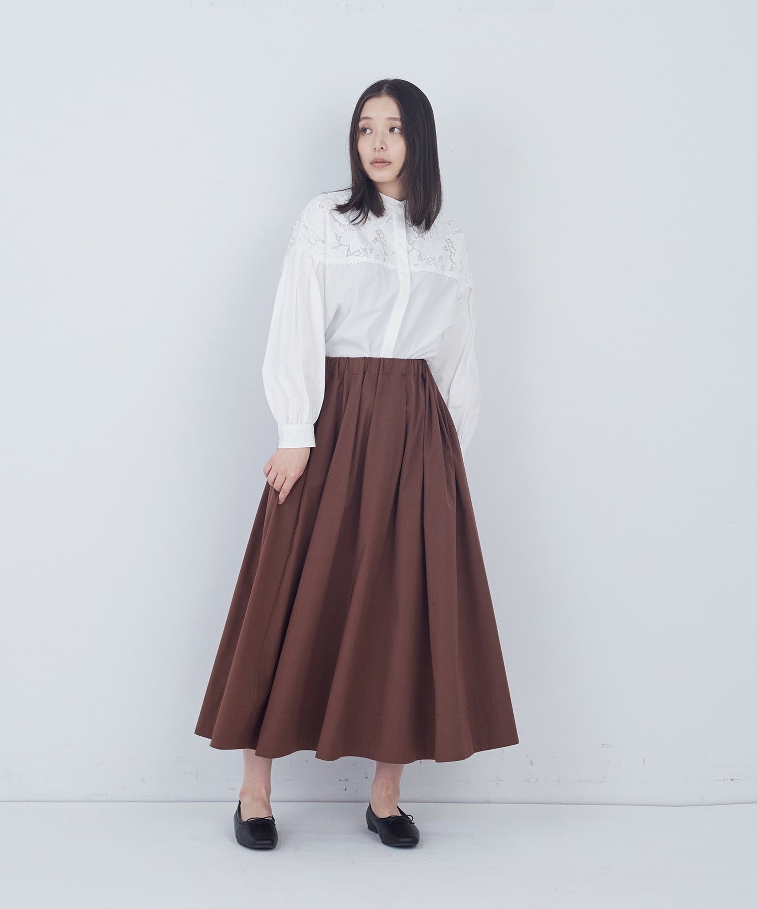 【ADIEU TRISTESSE】◆切り替えギャザースカート 詳細画像 グリーン 7