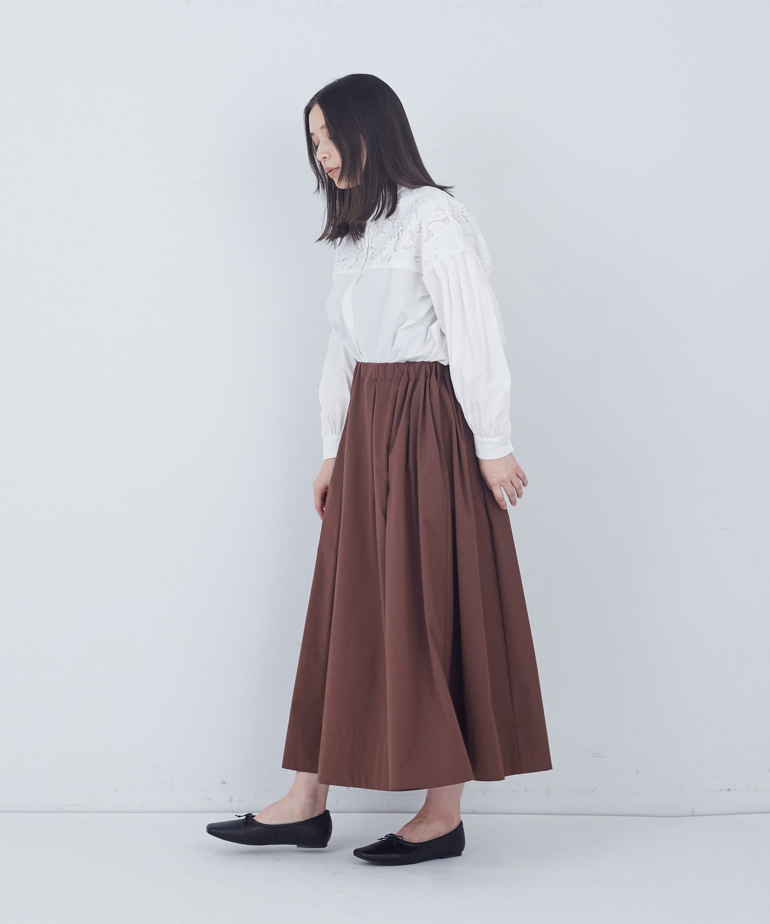 【ADIEU TRISTESSE】◆切り替えギャザースカート 詳細画像 グリーン 8