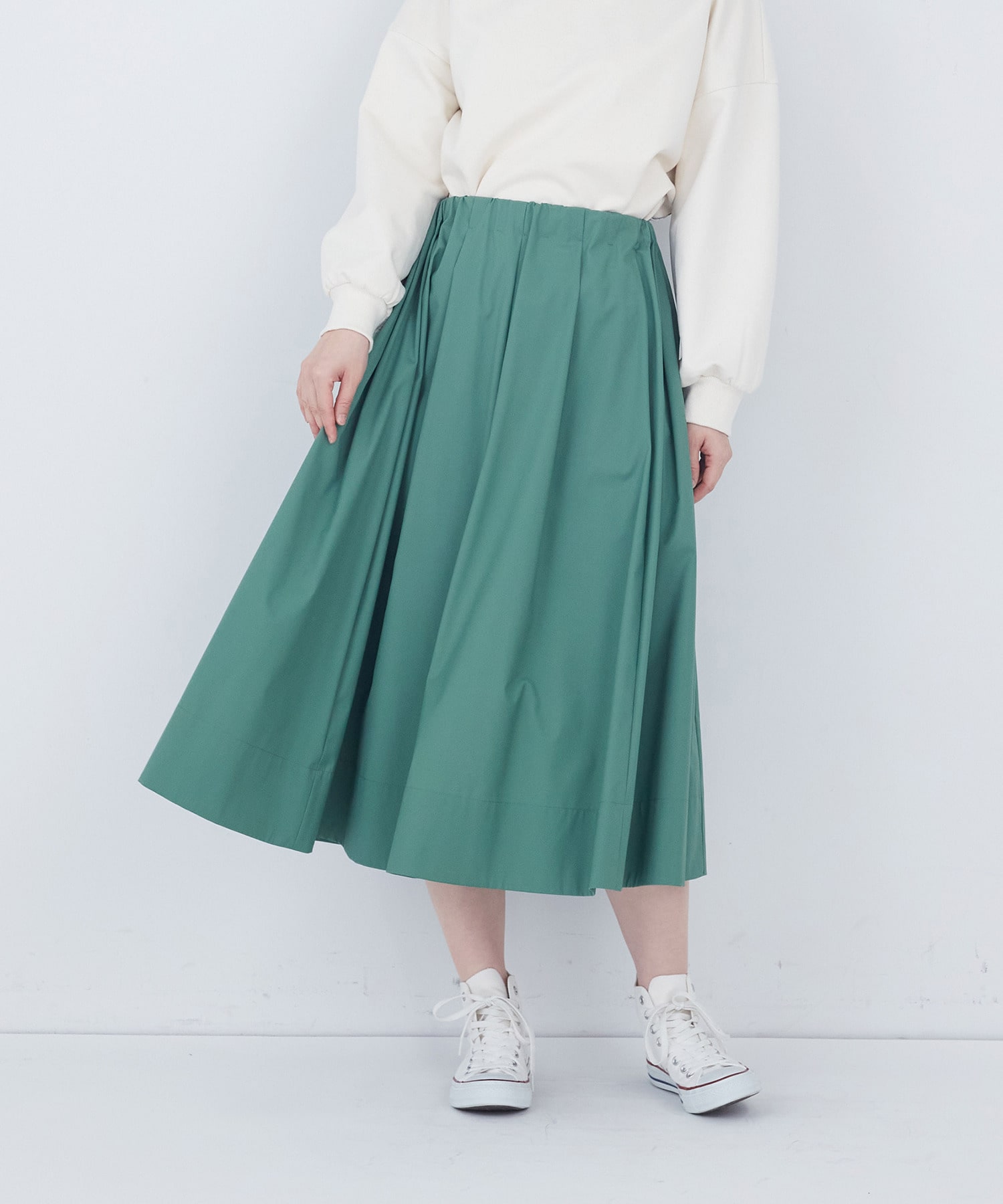 【ADIEU TRISTESSE】◆切り替えギャザースカート 詳細画像 グリーン 1