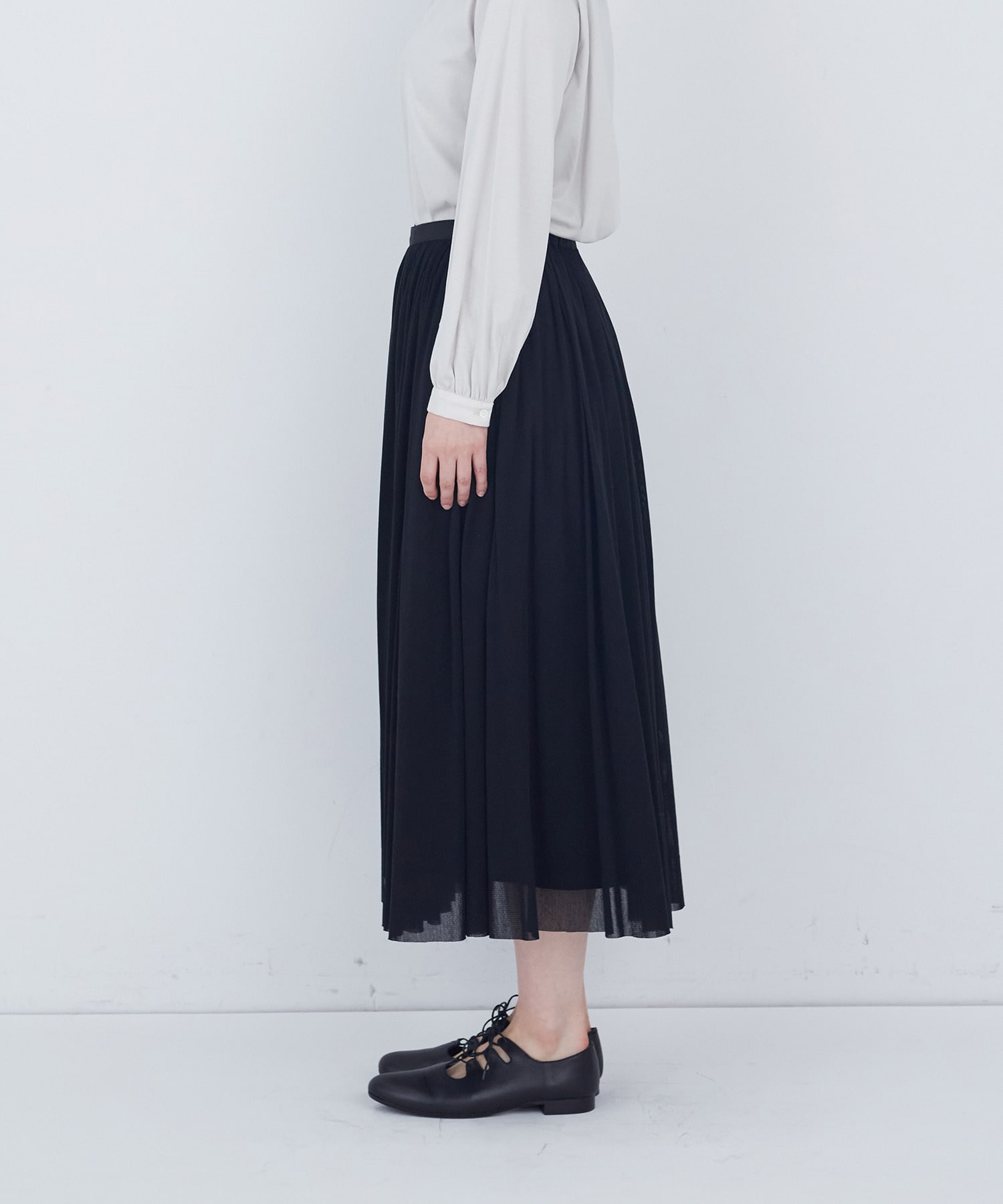 【ADIEU TRISTESSE】コットンチュールスカート 詳細画像 ブラック 9