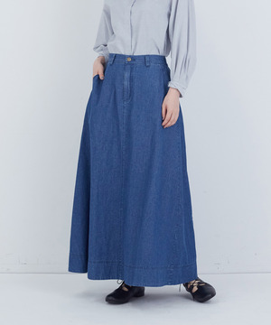【ADIEU TRISTESSE】6.8ozデニムスカート 詳細画像 ライトインディゴブルー 1