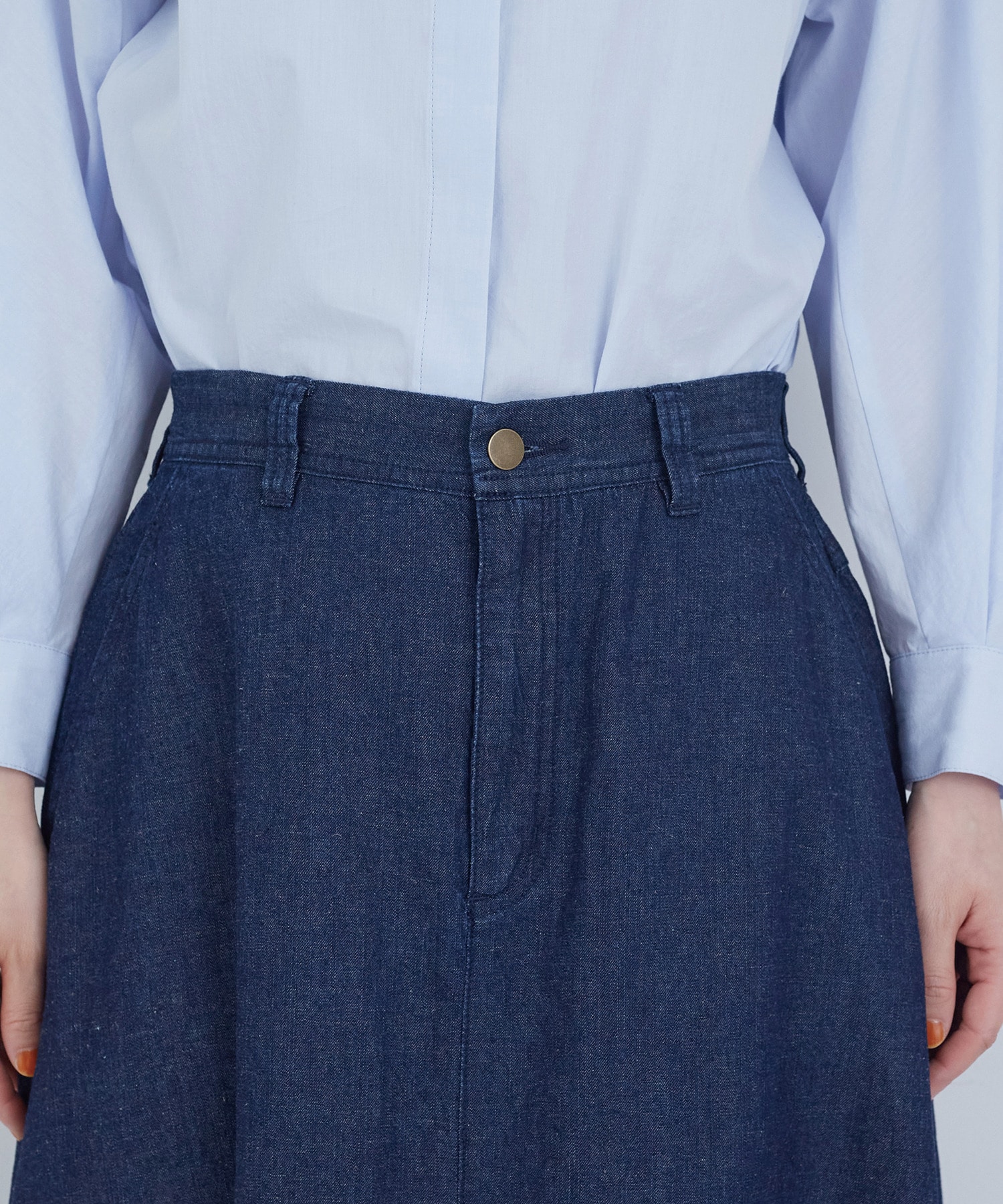 【ADIEU TRISTESSE】6.8ozデニムスカート 詳細画像 インディゴブルー 16