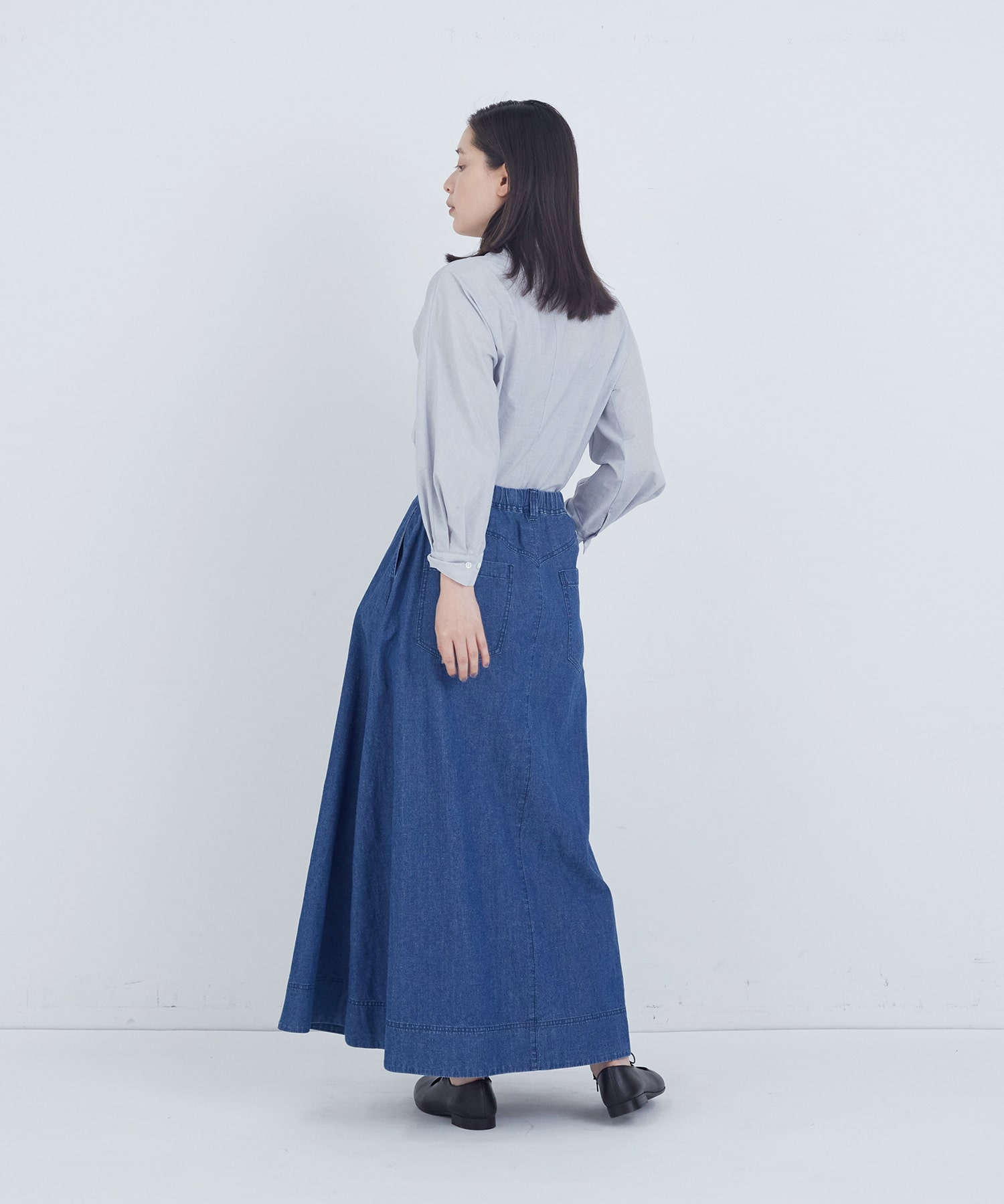 【ADIEU TRISTESSE】6.8ozデニムスカート 詳細画像 インディゴブルー 3