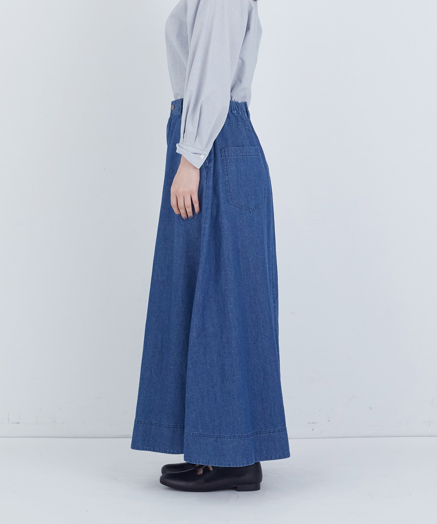 【ADIEU TRISTESSE】6.8ozデニムスカート 詳細画像 インディゴブルー 7