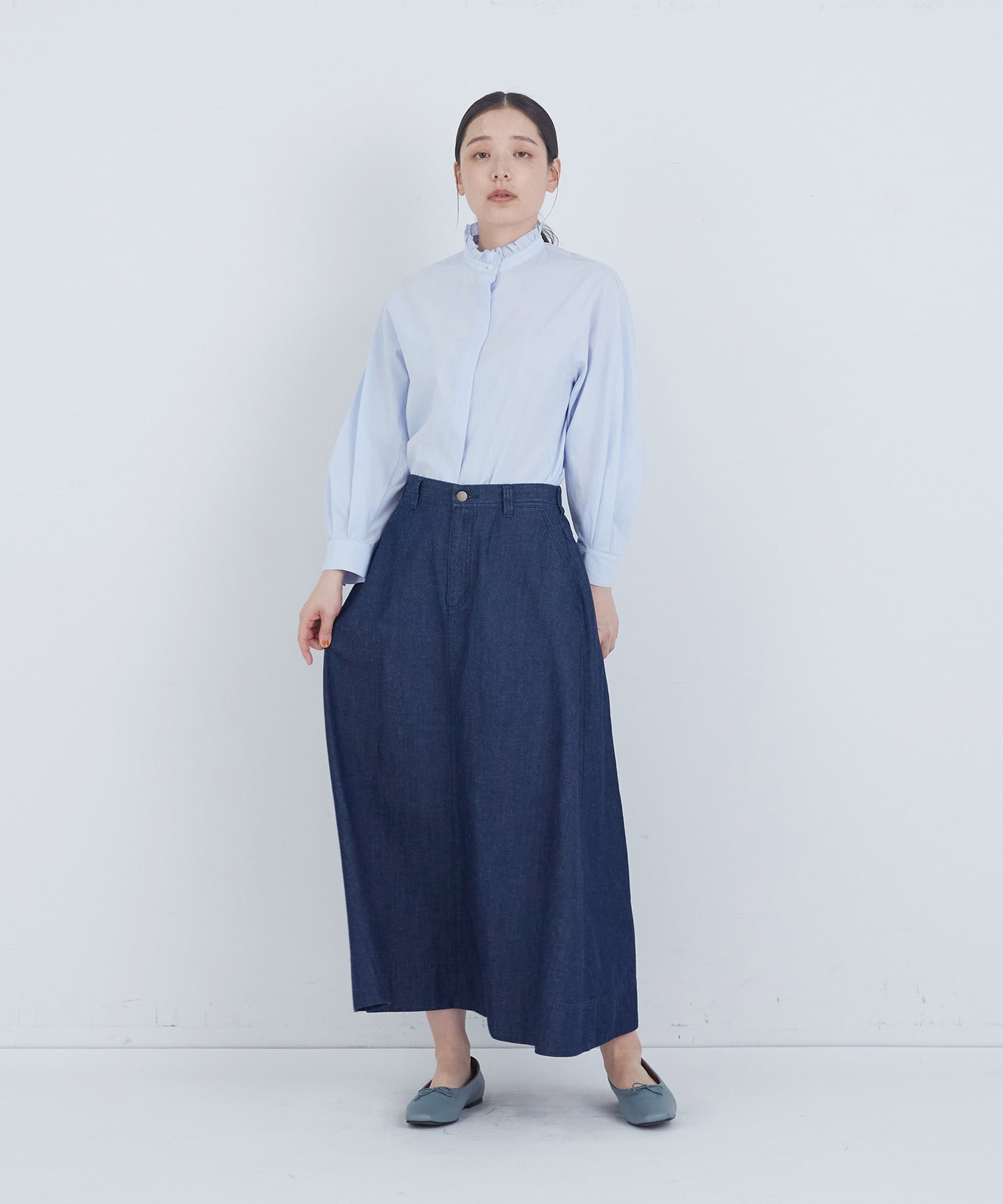 【ADIEU TRISTESSE】6.8ozデニムスカート 詳細画像 インディゴブルー 9