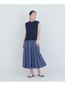【ADIEU TRISTESSE】ウエストリブリバティプリントスカート 詳細画像 ブルー系その他 1