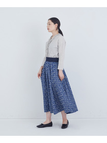 【ADIEU TRISTESSE】ウエストリブリバティプリントスカート 詳細画像 ブルー系その他 3