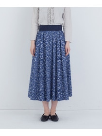 【ADIEU TRISTESSE】ウエストリブリバティプリントスカート 詳細画像 ブルー系その他 5