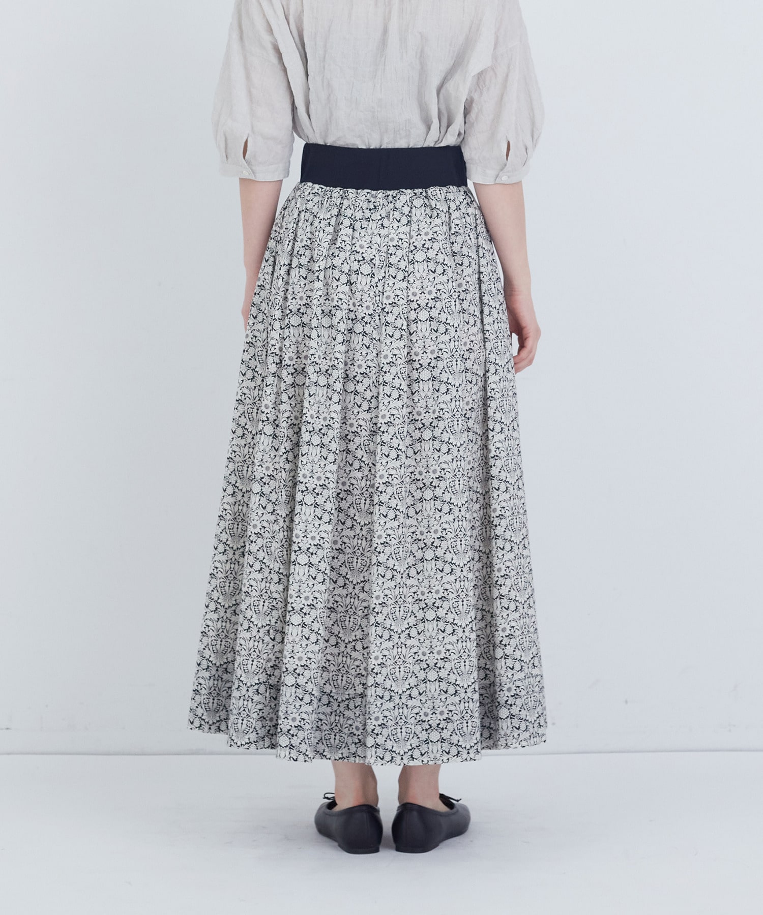 【ADIEU TRISTESSE】ウエストリブリバティプリントスカート 詳細画像 ブルー系その他 14