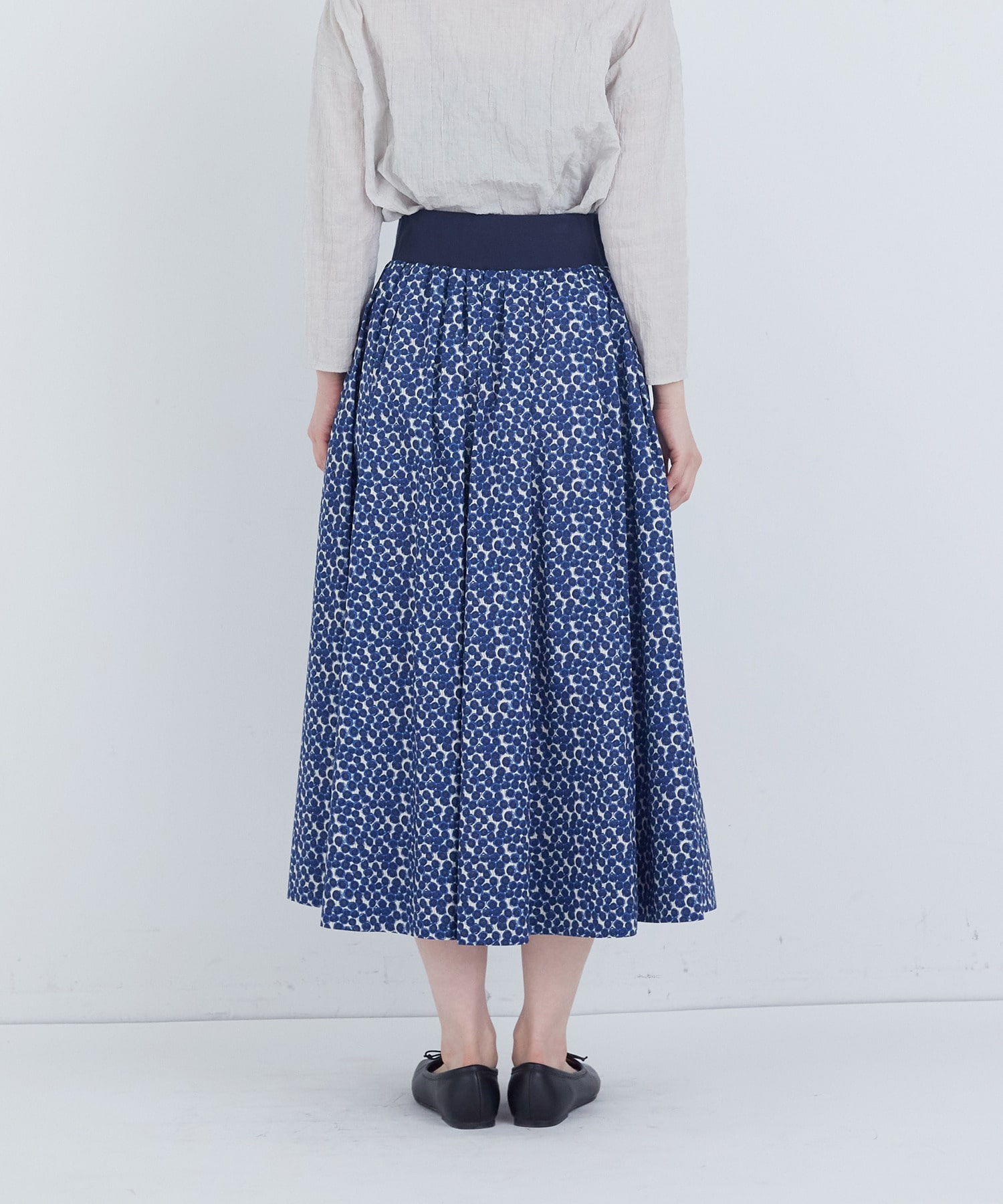 【ADIEU TRISTESSE】ウエストリブリバティプリントスカート 詳細画像 ブルー系その他 7