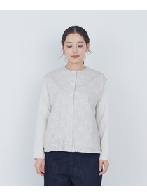 【ADIEU TRISTESSE】【2way】リバティプリント&times;ダブルガーゼリバーシブルベスト 詳細画像 ブルー系その他 15