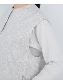 【ADIEU TRISTESSE】【2way】リバティプリント&times;ダブルガーゼリバーシブルベスト 詳細画像 ブルー系その他 27