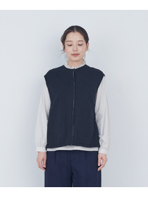 【ADIEU TRISTESSE】【2way】リバティプリント&times;ダブルガーゼリバーシブルベスト 詳細画像 ブルー系その他 8