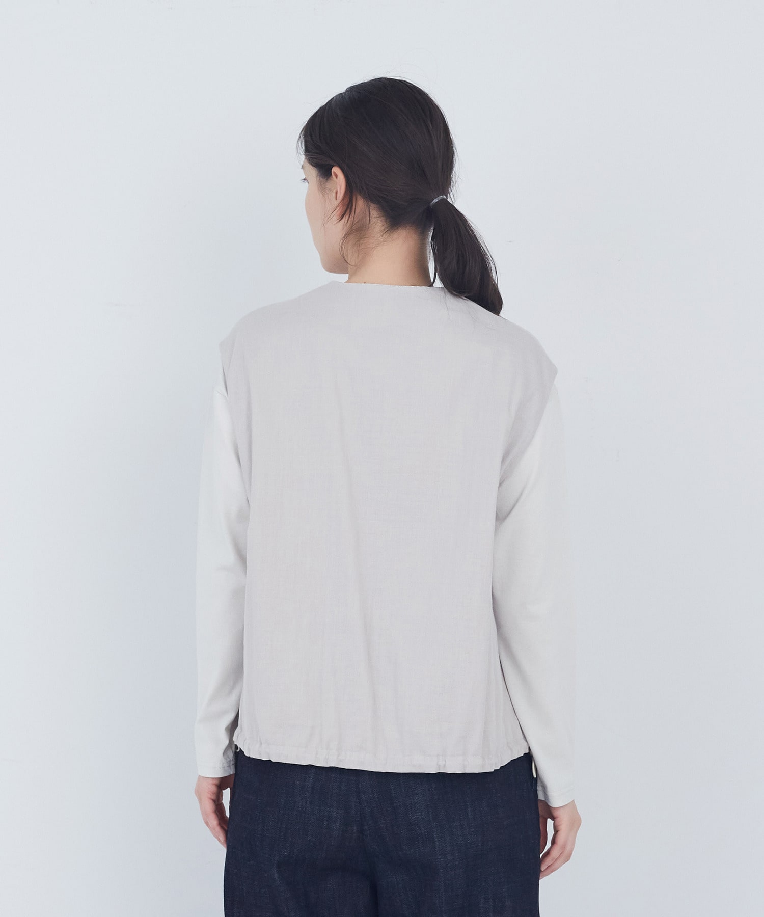 【ADIEU TRISTESSE】【2way】リバティプリント&times;ダブルガーゼリバーシブルベスト 詳細画像 ブルー系その他 23