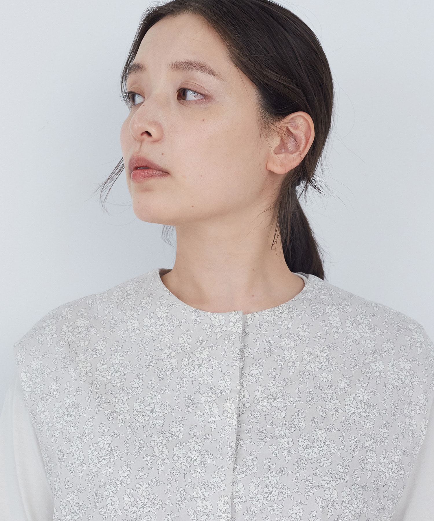 【ADIEU TRISTESSE】【2way】リバティプリント&times;ダブルガーゼリバーシブルベスト 詳細画像 ブルー系その他 24