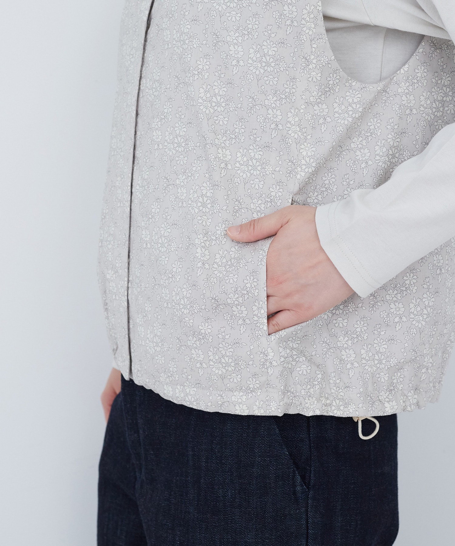 【ADIEU TRISTESSE】【2way】リバティプリント&times;ダブルガーゼリバーシブルベスト 詳細画像 ブルー系その他 26