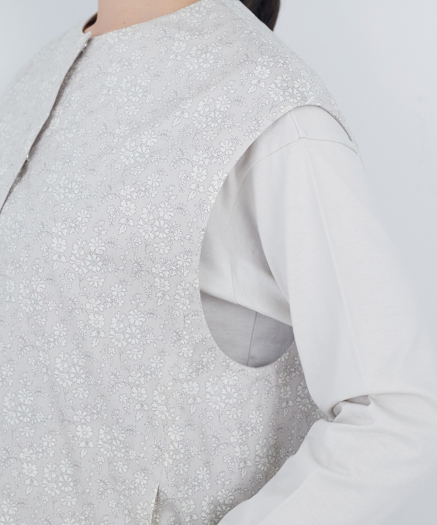 【ADIEU TRISTESSE】【2way】リバティプリント&times;ダブルガーゼリバーシブルベスト 詳細画像 ブルー系その他 27