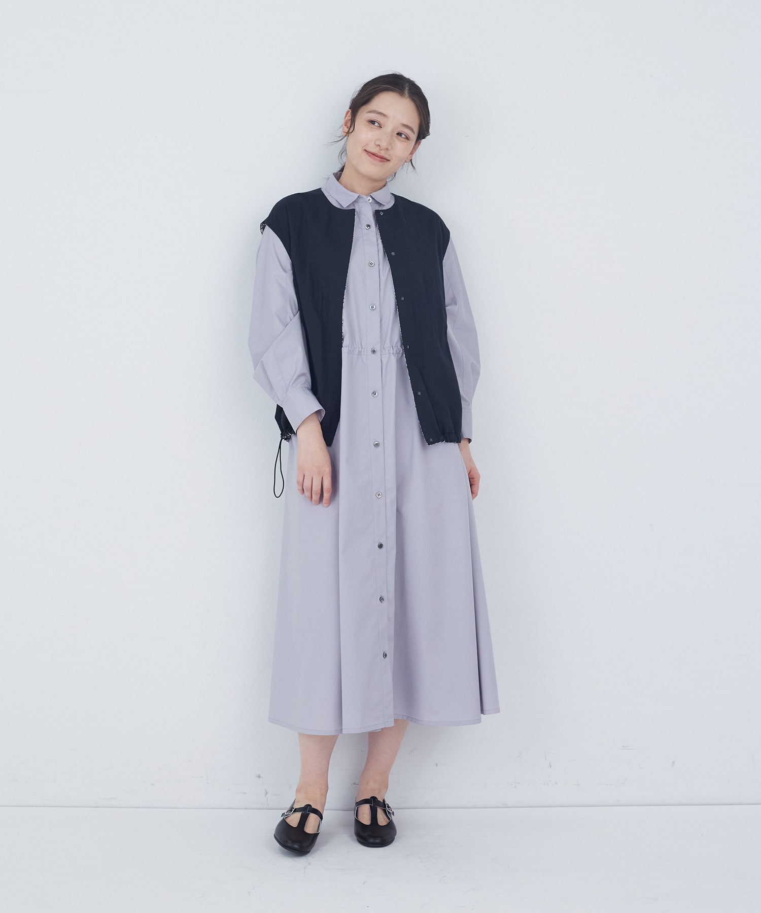 【ADIEU TRISTESSE】【2way】リバティプリント&times;ダブルガーゼリバーシブルベスト 詳細画像 ブルー系その他 5