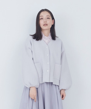 【ADIEU TRISTESSE】COTTON SURFミラノリブカーディガン 詳細画像 グレイッシュベージュ 1