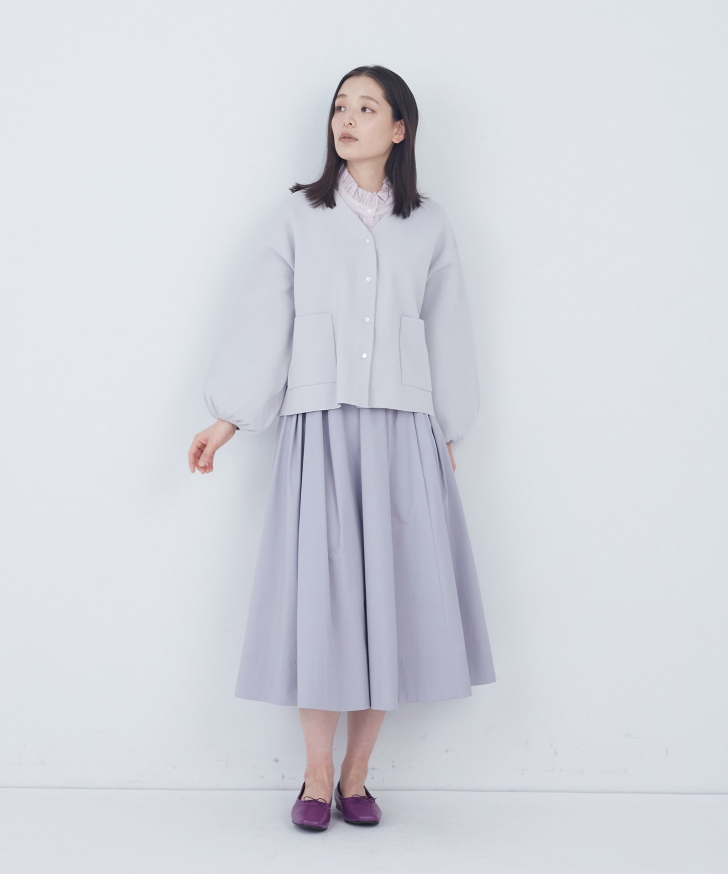 【ADIEU TRISTESSE】COTTON SURFミラノリブカーディガン 詳細画像 ブラック 1