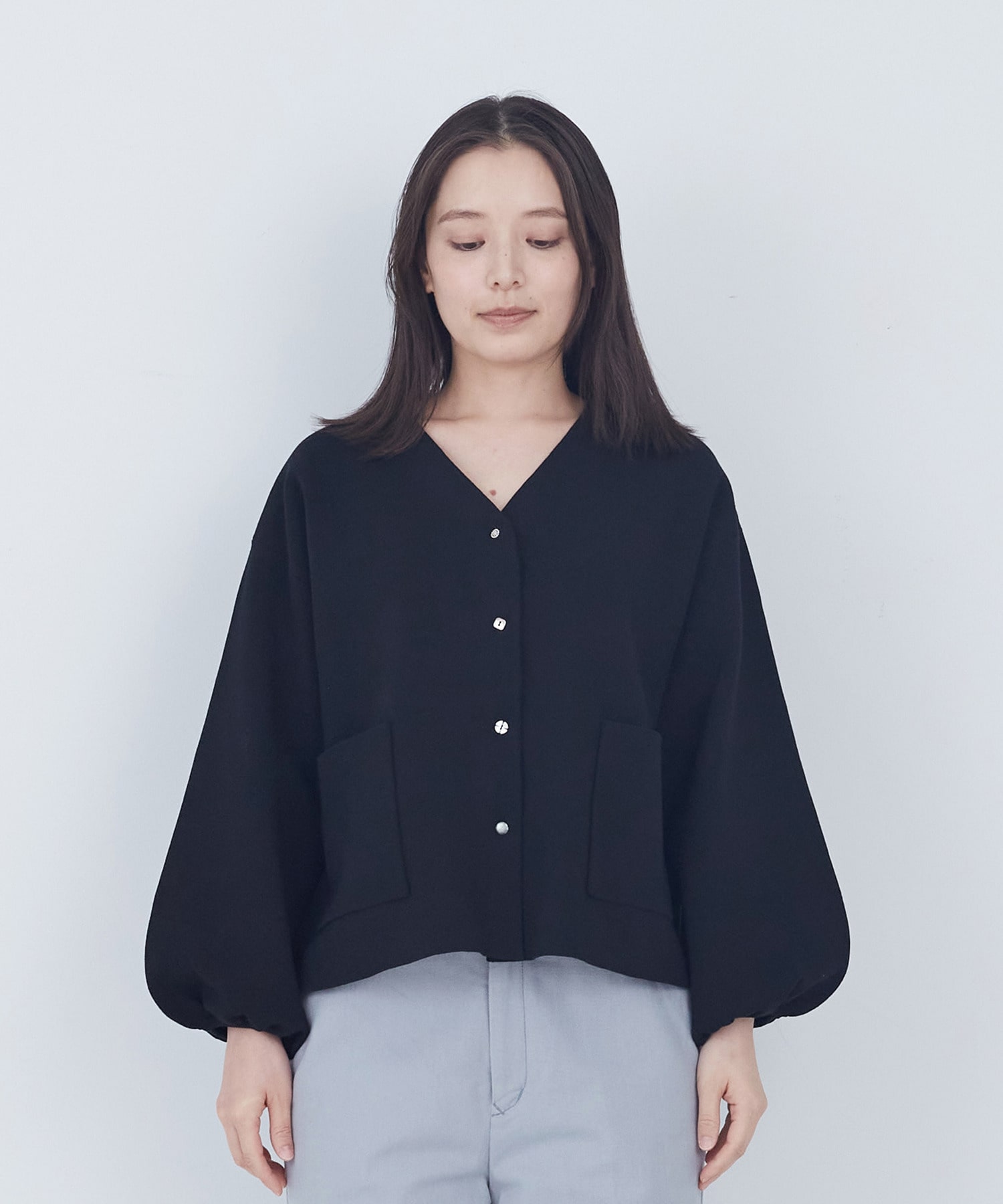 【ADIEU TRISTESSE】COTTON SURFミラノリブカーディガン 詳細画像 ブラック 10