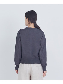 【ADIEU TRISTESSE】TSUMUGI和紙配色カーディガン 詳細画像 チャコールグレー 13