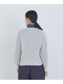 【ADIEU TRISTESSE】TSUMUGI和紙配色カーディガン 詳細画像 チャコールグレー 20