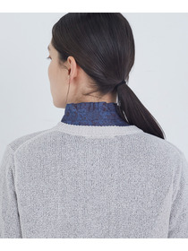 【ADIEU TRISTESSE】TSUMUGI和紙配色カーディガン 詳細画像 チャコールグレー 22