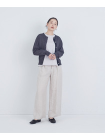 【ADIEU TRISTESSE】TSUMUGI和紙配色カーディガン 詳細画像 チャコールグレー 8