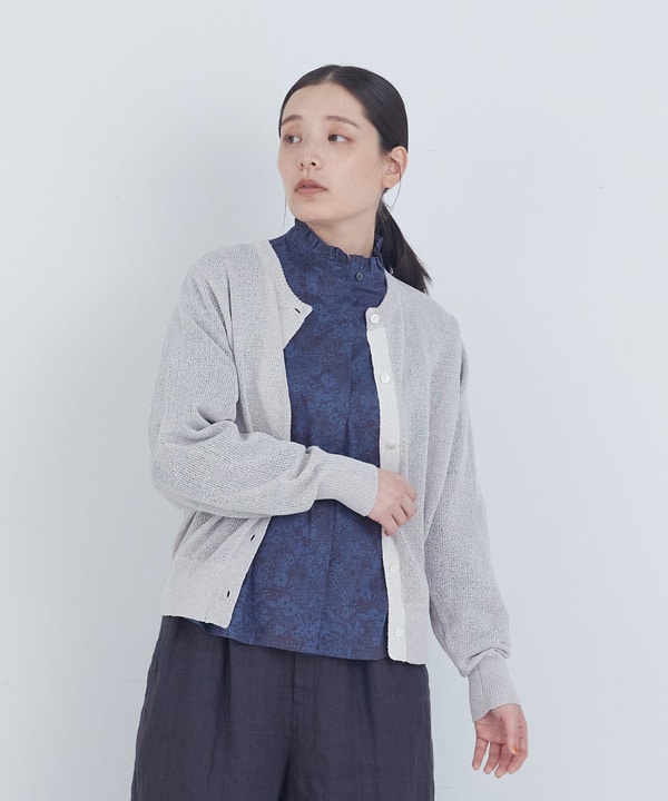 【ADIEU TRISTESSE】TSUMUGI和紙配色カーディガン