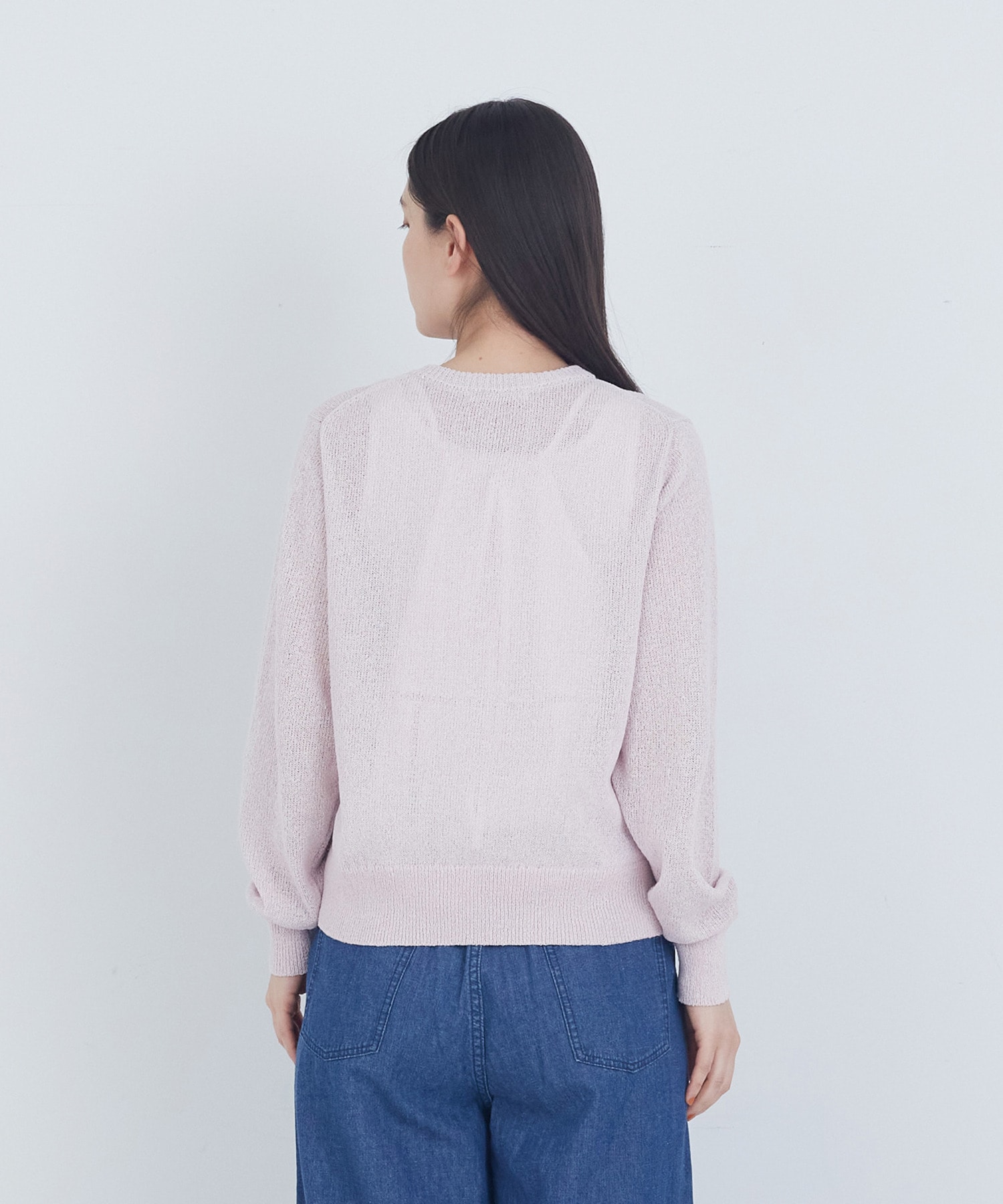 【ADIEU TRISTESSE】TSUMUGI和紙配色カーディガン 詳細画像 チャコールグレー 7