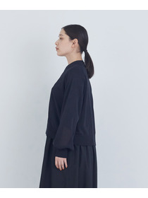 【ADIEU TRISTESSE】ペーパーポリエステルニットブルゾン 詳細画像 ブラック 6