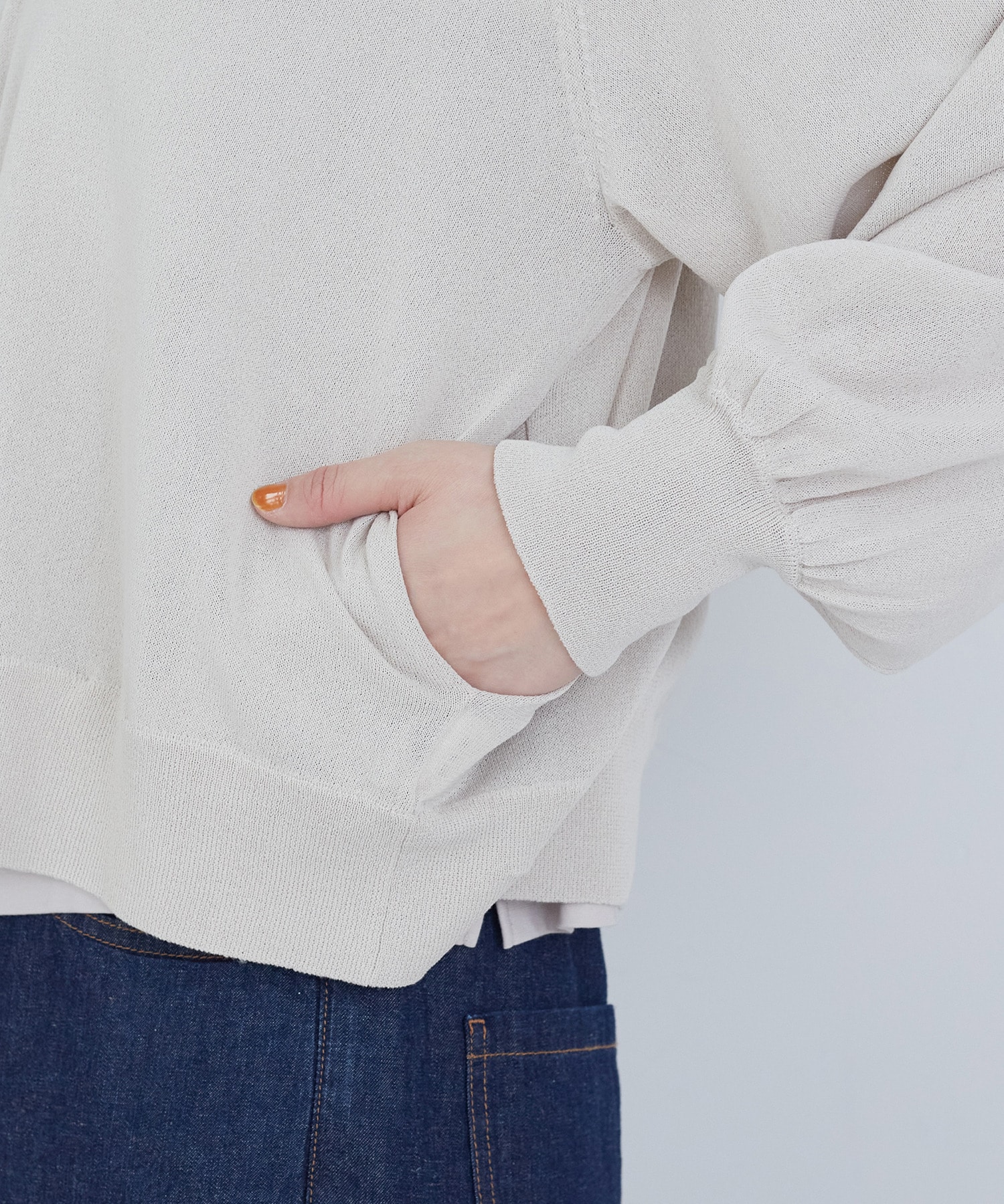 【ADIEU TRISTESSE】ペーパーポリエステルニットブルゾン 詳細画像 ブラック 19