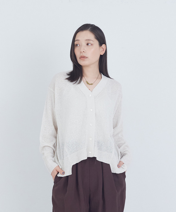 TSUMUGI　Vカーディガン 詳細画像 オフホワイト 1