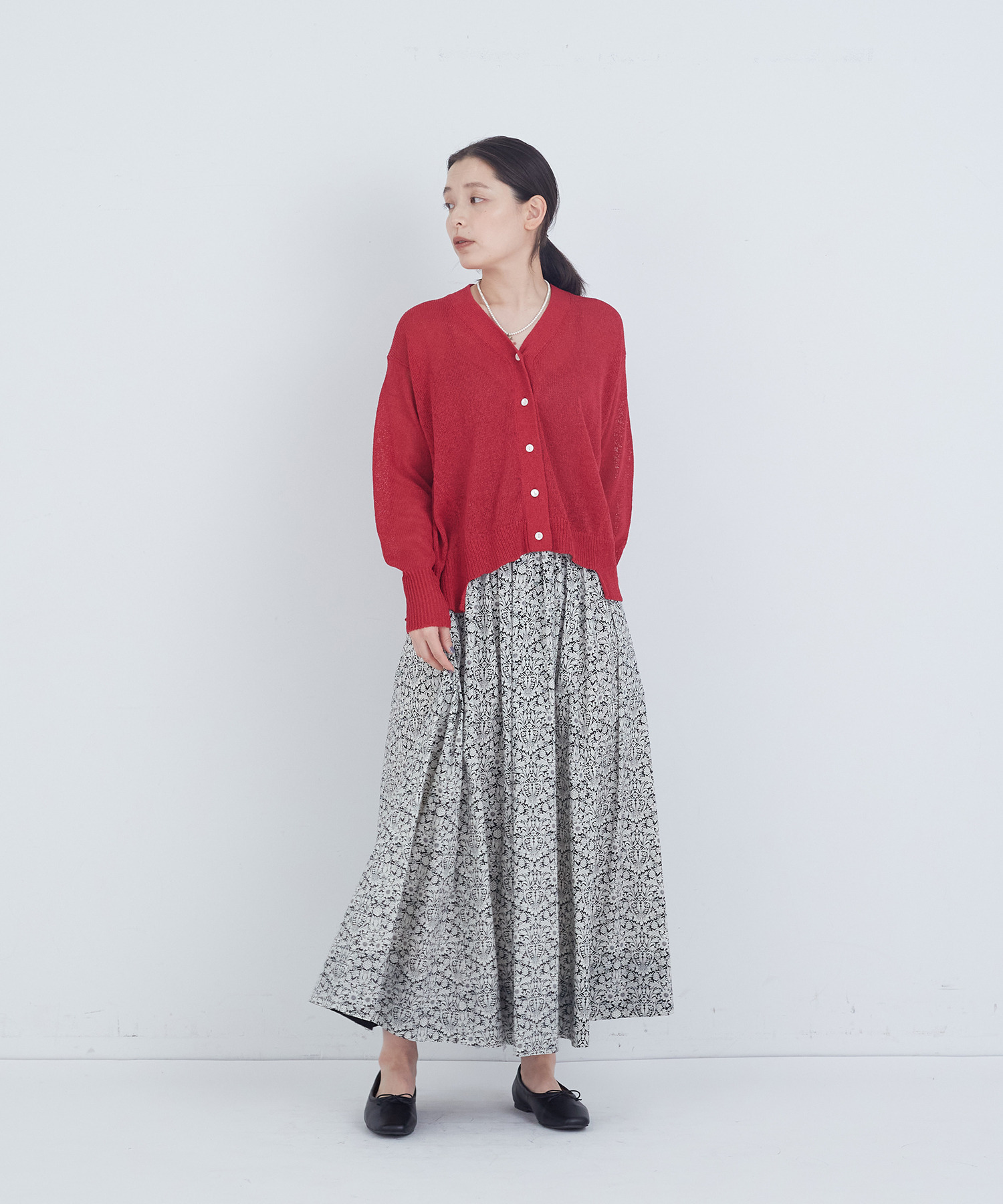 【ADIEU TRISTESSE】TSUMUGI　Vカーディガン 詳細画像 レッド 1
