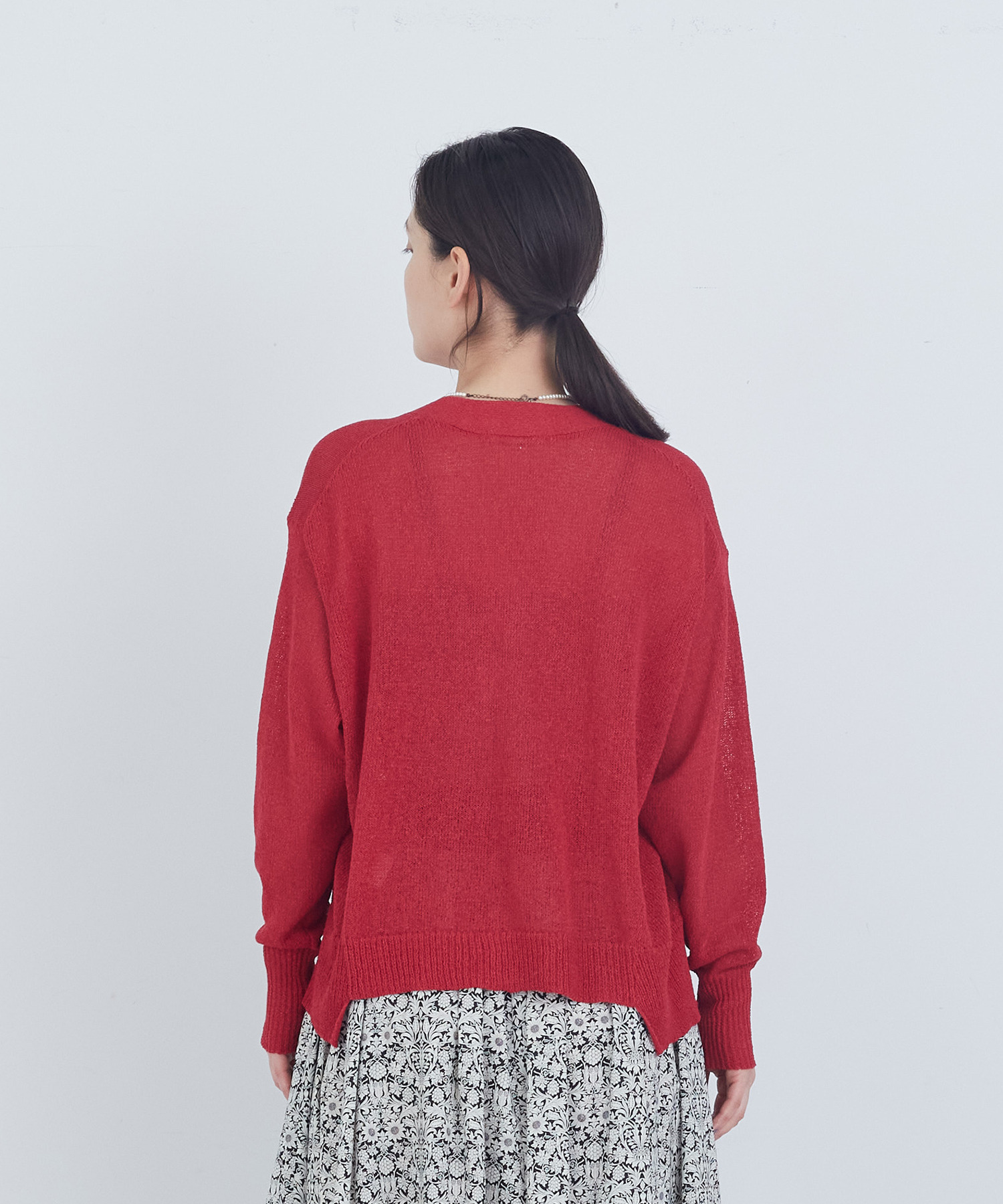 【ADIEU TRISTESSE】TSUMUGI　Vカーディガン 詳細画像 レッド 6