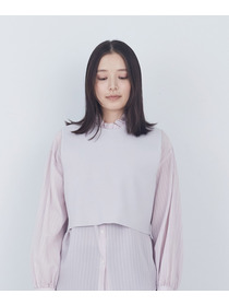 【ADIEU TRISTESSE】【2way】COTTON SURFミラノリブビスチェ風ベスト 詳細画像 ブラック 15