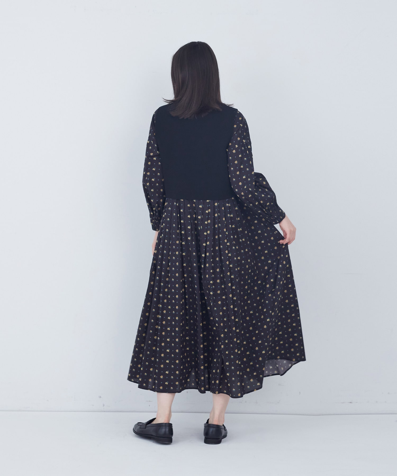 【ADIEU TRISTESSE】【2way】COTTON SURFミラノリブビスチェ風ベスト 詳細画像 ブラック 4