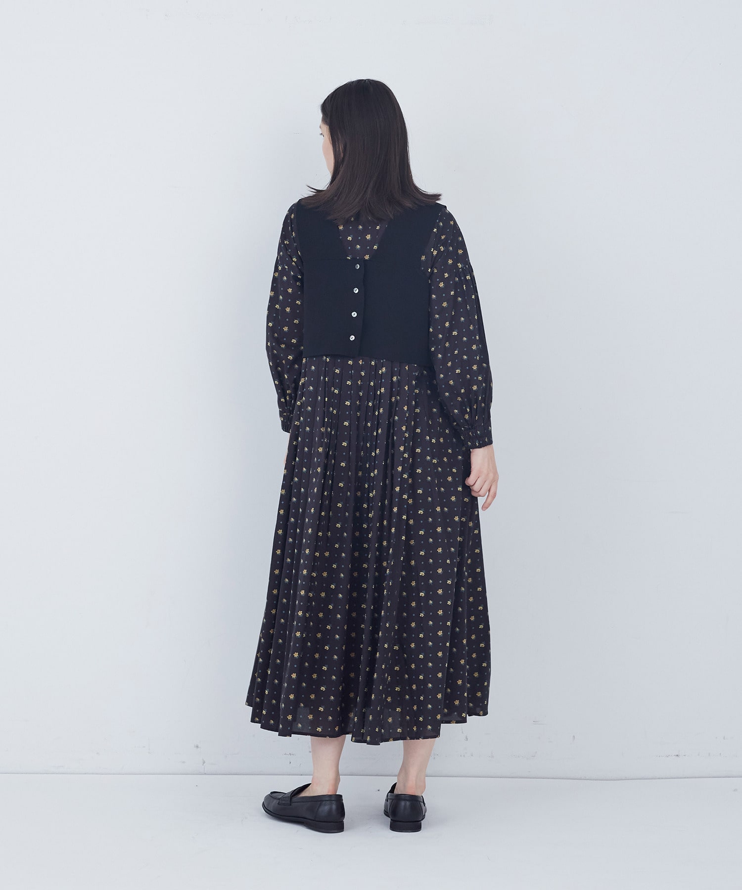 【ADIEU TRISTESSE】【2way】COTTON SURFミラノリブビスチェ風ベスト 詳細画像 ブラック 9