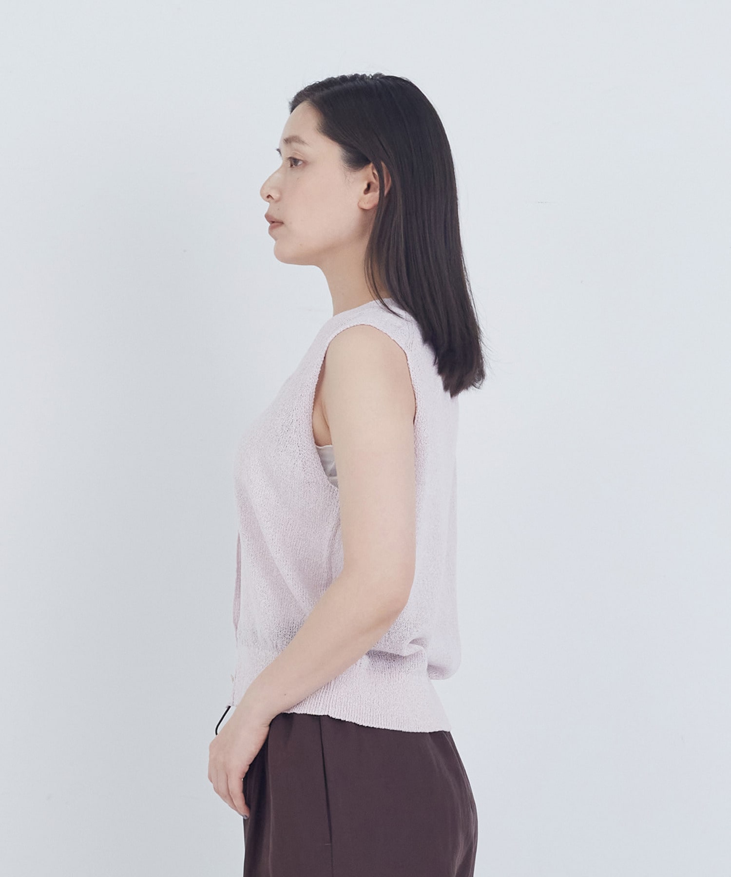 【ADIEU TRISTESSE】TSUMUGI和紙天竺ベスト 詳細画像 ピンク 5