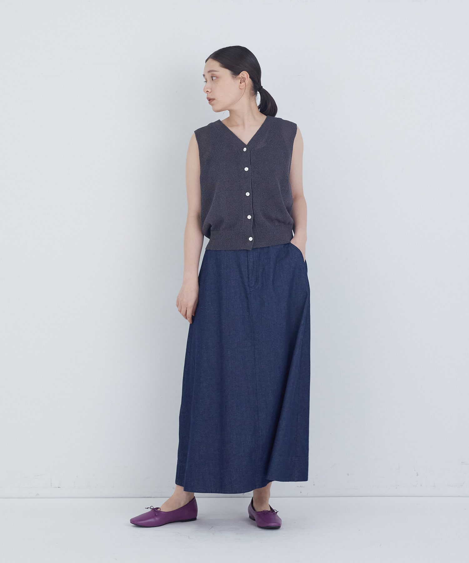 【ADIEU TRISTESSE】TSUMUGI和紙天竺ベスト 詳細画像 ピンク 7